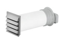 P-K-Klima flow 150 muurdoorvoerunit lichtgrijs (recht)