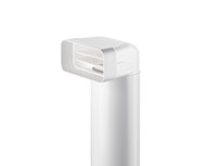 MF-UR 125 omkeerstuk 90&deg; met ronde buis 500mm