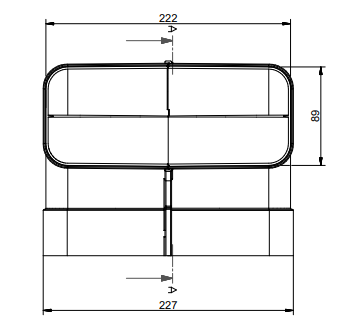 F-RBV 150 buisbocht verticaal 90&deg;