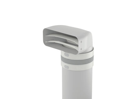 Compair Prime Flow® P-UR 150 omkeerstuk 90° met ronde buis 1000mm