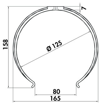 Compair Prime Flow® P-RKH 150 ronde buishouder