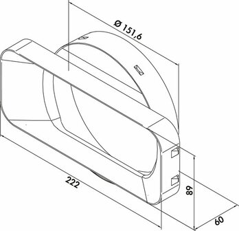 P-MAS 150 muuraansluiting