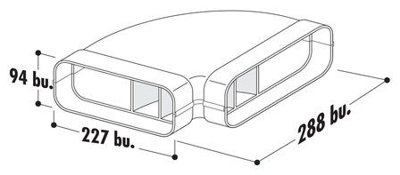 F-RBH 150 buisbocht horizontaal 90&deg;