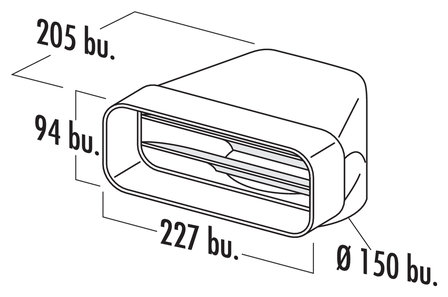 F-UR 150 omkeerstuk 90&deg;