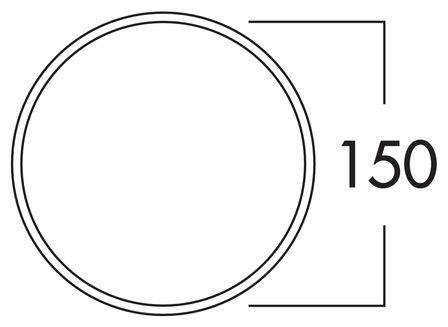 150 muuraansluiting 1 rond