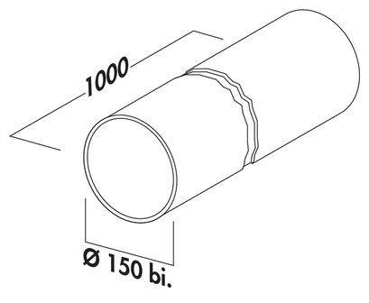 Ronde buis 150 1000mm