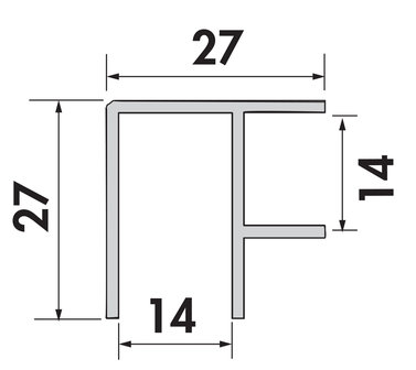 Sokkel hoekpanelen, 100mm hoog