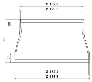 RDZ flow 125/150 Reduceerstuk