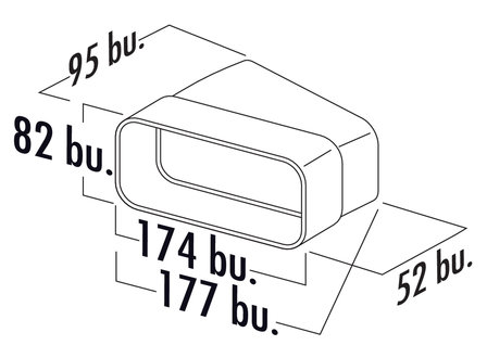 MF-RBH 125 buisbocht horizontaal 15°