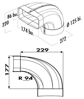 F-bion 125 omkeerstuk 90°