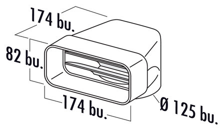 MF-UR 125 omkeerstuk 90°