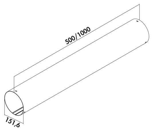 Compair Prime Flow&reg; P-RRO 150 ronde buis 500mm