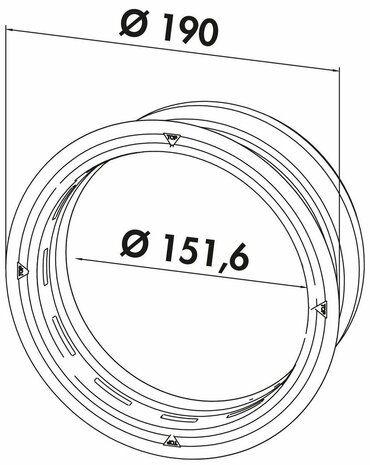 P-Klima 150 muurdoorvoerunit (rond)