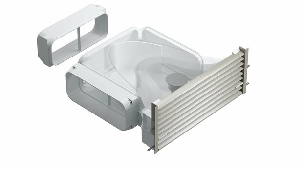 GREENflow filterbox, set met OMEGA-filter (zwart mat)filter (grijs)