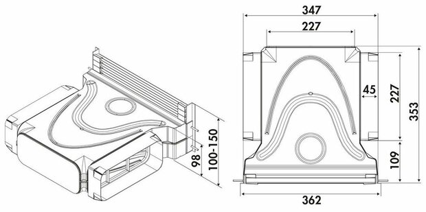 GREENflow filterbox (zwart mat)