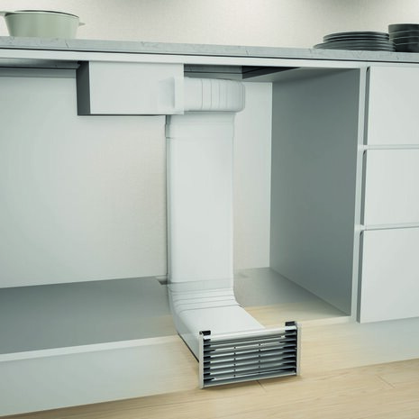 Prime flow plintverluchtingsrooster (RVS-kleurig)