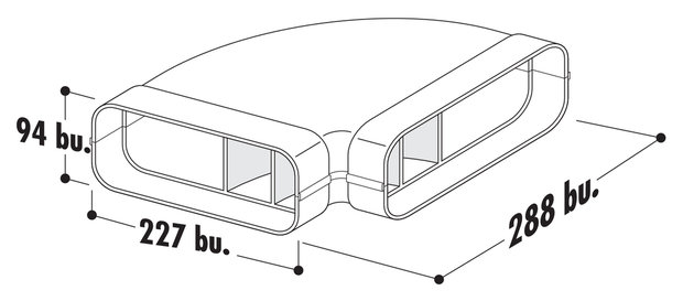 F-RBH 150 buisbocht horizontaal 90°