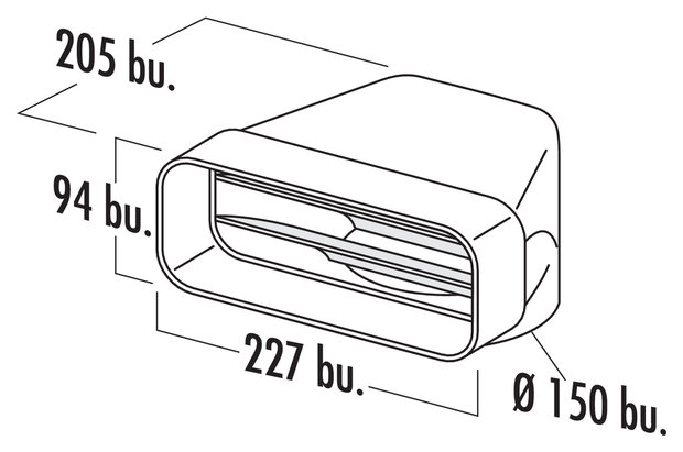 F-UR 150 omkeerstuk 90°