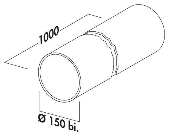 Ronde buis 150 1000mm