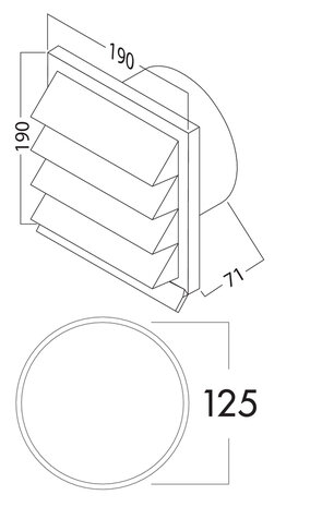 K-Jal 125 Buitenjalouzie rond wit