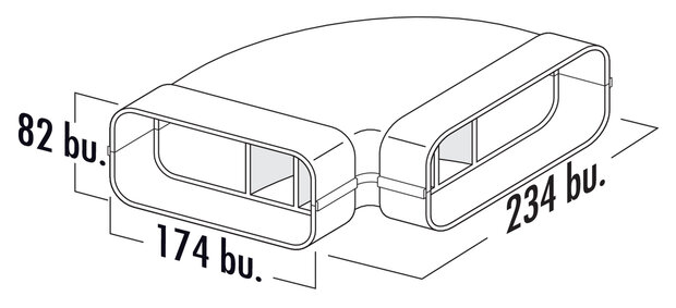 MF-RBH 125 buisbocht horizontaal 90&deg;