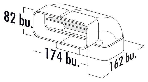 MF-RBV 125 buisbocht verticaal 90&deg;