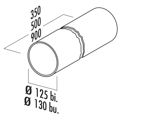 Ronde buis 125 350mm 