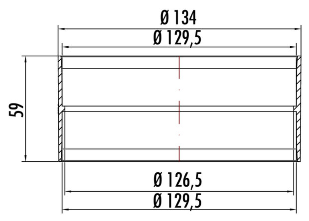 R-VBS 125 ronde buisverbinding